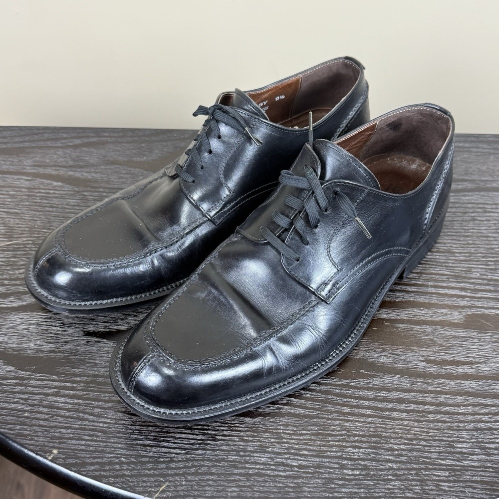 Brass Boot‎ Split Toe Oxfords Shoes Black Leather Spain Made Men's 9.5 93773